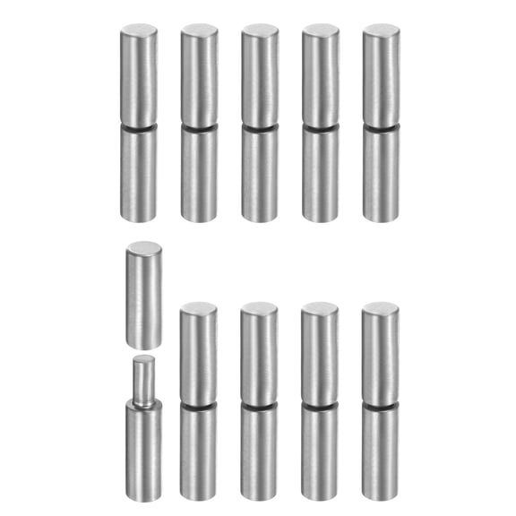 Uxcell 10 Pack Weldable Barrel Hinges, 4-3/8" x 3/4" Carbon Steel Heavy Duty Detachable Weld on Door Hinges for Metal Gate Swing Door Trailer Ramp