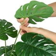 thumbnail image 6 of EDIMENS Artificial Monstera Plants, 28'' Fake Plants Tropical Palm Tree with Plastic Plant Pot, Desk Faux Plants Indoor for Home Decor, 18 Leaves, 6 of 10
