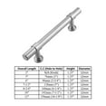 thumbnail image 3 of Modket M1611 Modern Euro Bar Cabinet Handle 304 Stainless Steel — 12" Overall Length, 10-1/8" (256mm) Hole Centers, Brushed Nickel— 5-Packs, 3 of 6