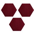 thumbnail image 1 of Furnish My Place Modern Plush Solid Burgundy Color Rug - Pets and Kids Friendly Rug, Indoor/Outdoor Mat, Area Rugs Great for Kids, Pets, Event, Living Room, Made in USA, 3' Hexagon - Set of 3, 1 of 10