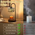 thumbnail image 6 of Candle Warmer Lamp with Timer, Farmhouse Dandelion Rustic Flower Barn Wooden Fence Non-slip Wireless Remote Control Wax Melts Warmer with 4 Bulbs for Home Office Dorm, Birthday Gifts for Women, 6 of 7