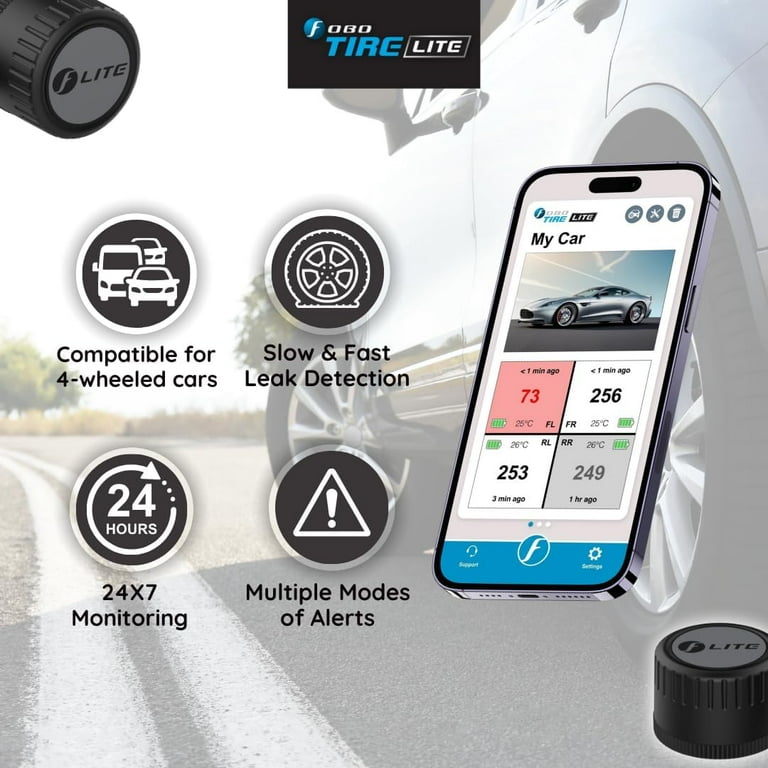 FOBO TIRE LITE TPMS Sensor - Wireless Tire Pressure Monitoring