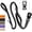Black, variant on Heavy‑Duty Tactical Bungee Dog Leash 4‑6 Ft Reflective Shock Absorbing Strap With Quick Release Carabiner And Dog Seat‑Buckle Attachment for Medium Large Dogs