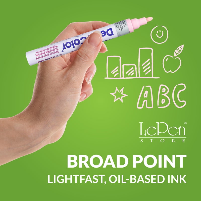Marvy Uchida DecoColor Pastel Paint Marker Set - Broad Point Permanent Artist Markers