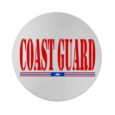 

Coast Guard Red text Sandstone Coaster