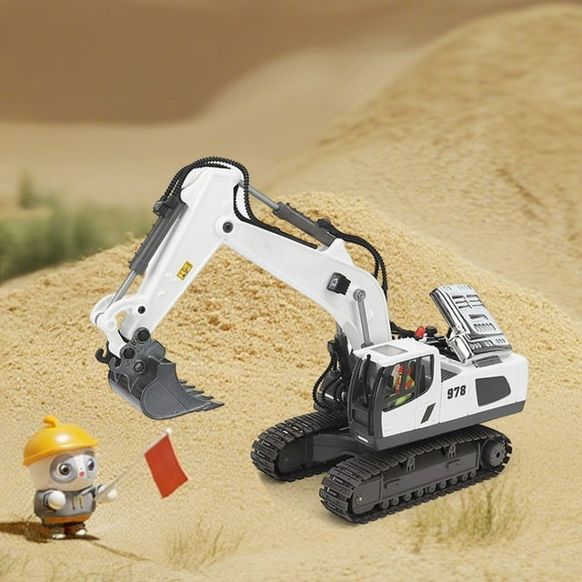 Remote Control Car Excavator 2025 Trucks With Cool Lights Sounds Complete Control Over The Construction Alloy Material 24 Remote Action
