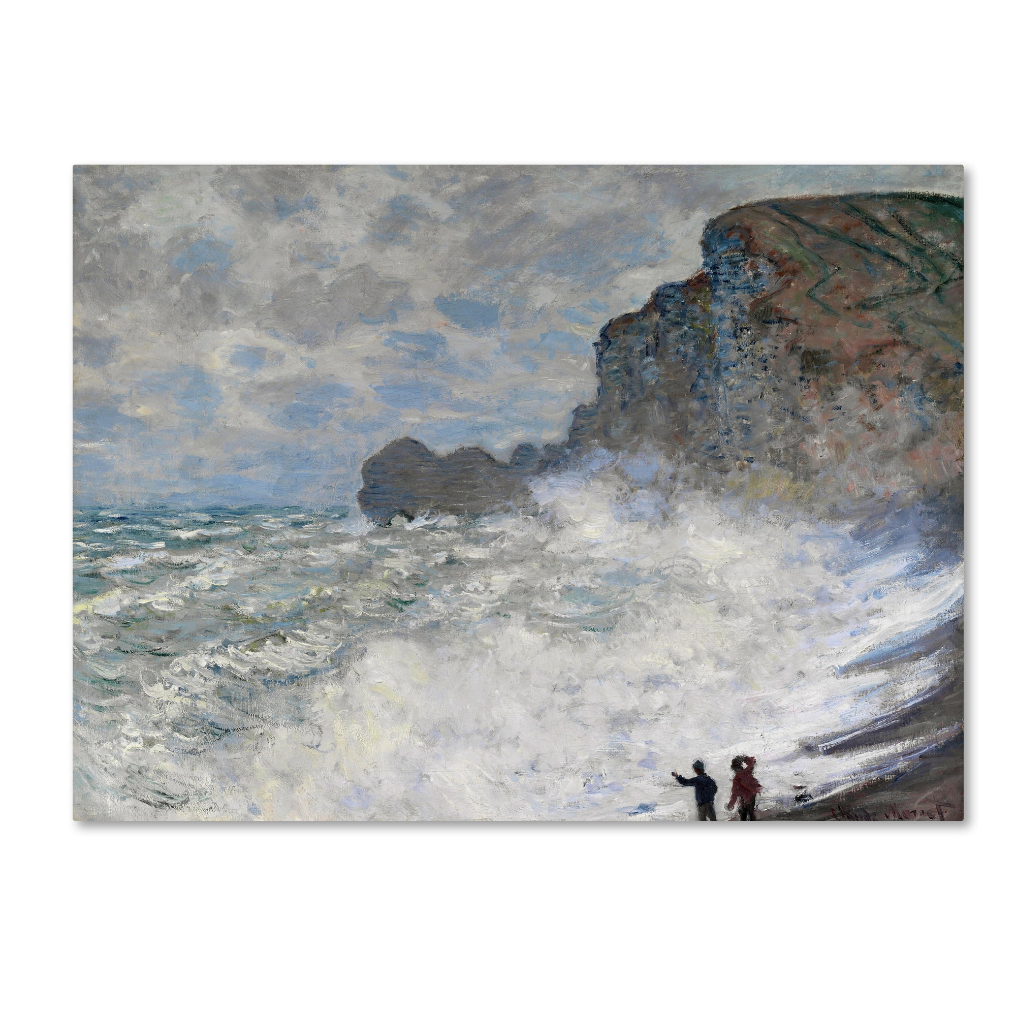Trademark Fine Art 'Rough Weather At Etretat' Canvas Art by Monet