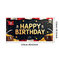 thumbnail image 1 of Colorful Modern Happy Birthday Backdrop Banner Multicolor Graphic Birthday Party Supplies Background Festive Decorations Photography Props, 1 of 4