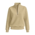 thumbnail image 6 of LIaqionyy Womens Quarter Zip Oversized Sweatshirts Fleece Trendy Long Sleeve Pullover Tops Fall Winter Outfits, 6 of 7