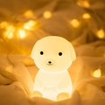 thumbnail image 1 of Luz de noche para perros cachorros para niños, LED que cambia de color, linda lámpara de noche de silicona recargable para guardería, lámpara para perros, mesita de noche, dormitorio, lámpara de anim, 1 of 5