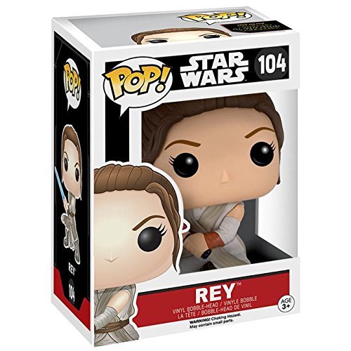 Funko POP Star Wars: Episode 7: The Force Awakens Figure - Rey con sable de luz, crema, tr Funko Funko