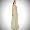 thumbnail image 2 of Elegant Strapless Pleated Maxi Dress In Soft Sage Green For Evening Or Formal Occasions, 2 of 8