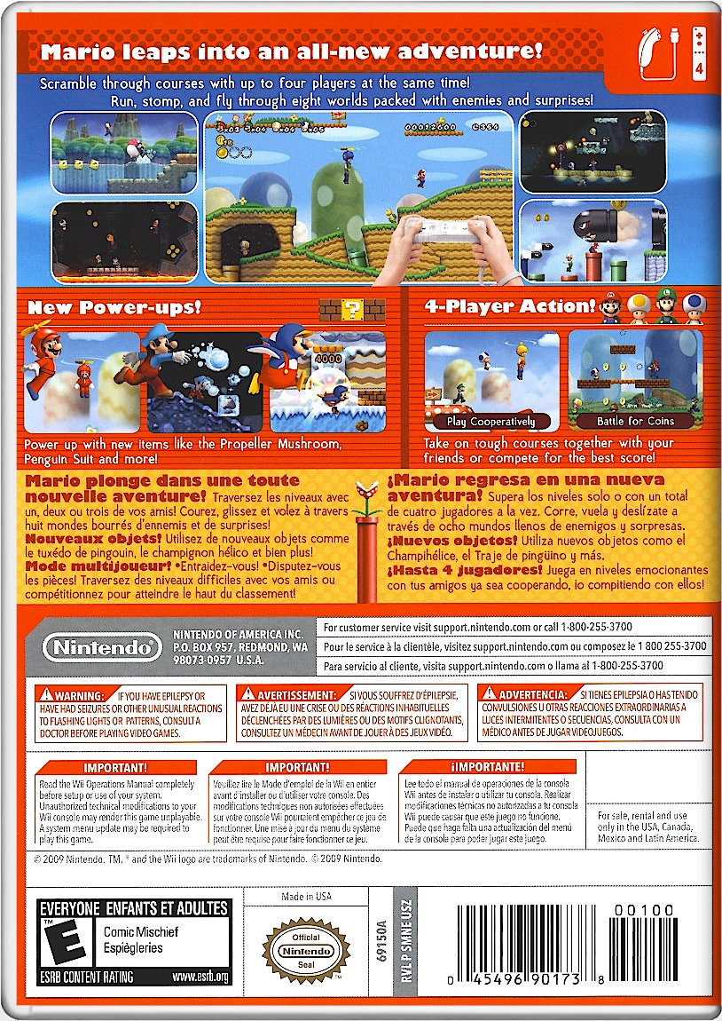 Restored New Super Mario Bros. Nintendo Wii (Refurbished) - image 2 of 2