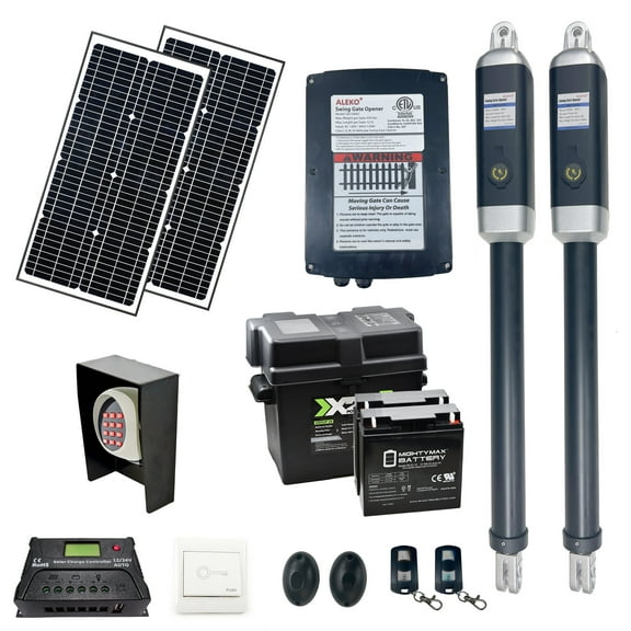 ALEKO GG900UGLD ETL Listed Full Kit Gate Opener for Dual Swing Gates up to 1320 lb