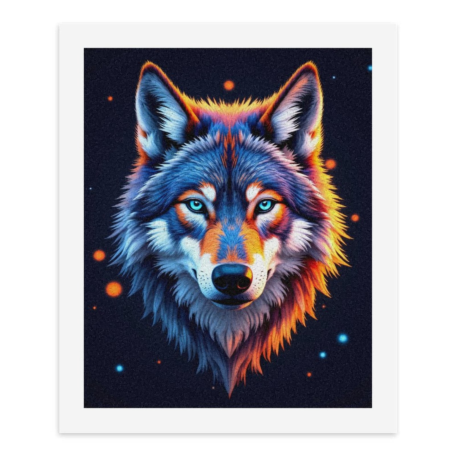 Paint By Numbers Kit for Adults Beginner - DIY Vibrant Wolf Art Neon Glow Canvas Painting Kits for Adults, Frameless Paint By Number for Adults for Home Wall Decor 16x20 Inch
