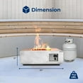 thumbnail image 2 of SereneLife Propane Gas Fire Pit Table - 40,000 BTU Square Gas Firepits with Cover for Outside, 2 of 7