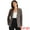 Black Brown, variant on Women's Boyfriend Notched Lapel One Button Blazer Suit Plaid Blazer Jacket S Light Coffee