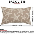 thumbnail image 3 of Khaki Brown Starfish Beach Lumbar Pillow Covers 12X20 Inch Summer Nautical Coastal Ocean Decorative Pillow Cases Set of 2 Throw Pillows Seasonal Home Decor for Sofa Couch Cushion Outdoor, 3 of 6