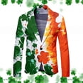 thumbnail image 2 of toraway Men Suits Sets for Wedding Casual Mens St. Patrick's Day Festive Style All Over Printed Four Leaf Jacket Suit XL, 2 of 4