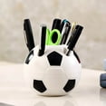thumbnail image 5 of Mupvlun Soccer Pen Holder For Desk, Desktop Soccer Shape Style Design Pencil Container, Football Pencil Cup, Cute Creative Desktop Storage Case Gifts Black, 5 of 7
