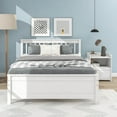 thumbnail image 2 of iYofe Pine Wood Bed Frame Bedroom Furniture Set, Full Platform Bed with a Storage Nightstand, White Bed Frame Full Size for Boys Girls Teens Adults, No Box Spring Needed, 2 of 13