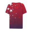 thumbnail image 4 of HEILAU American Flag Graphic T Shirts for Women 4th of July Tees V Neck 2025 Button Short Sleeve Independence Summer Patriotic Tops, 4 of 5