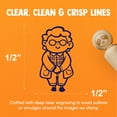 thumbnail image 2 of Old Elderly Lady Grandma Cardigan Sweater Glasses Rubber Stamp for Stamping Crafting Planners - 1/2 Inch Mini, 2 of 8