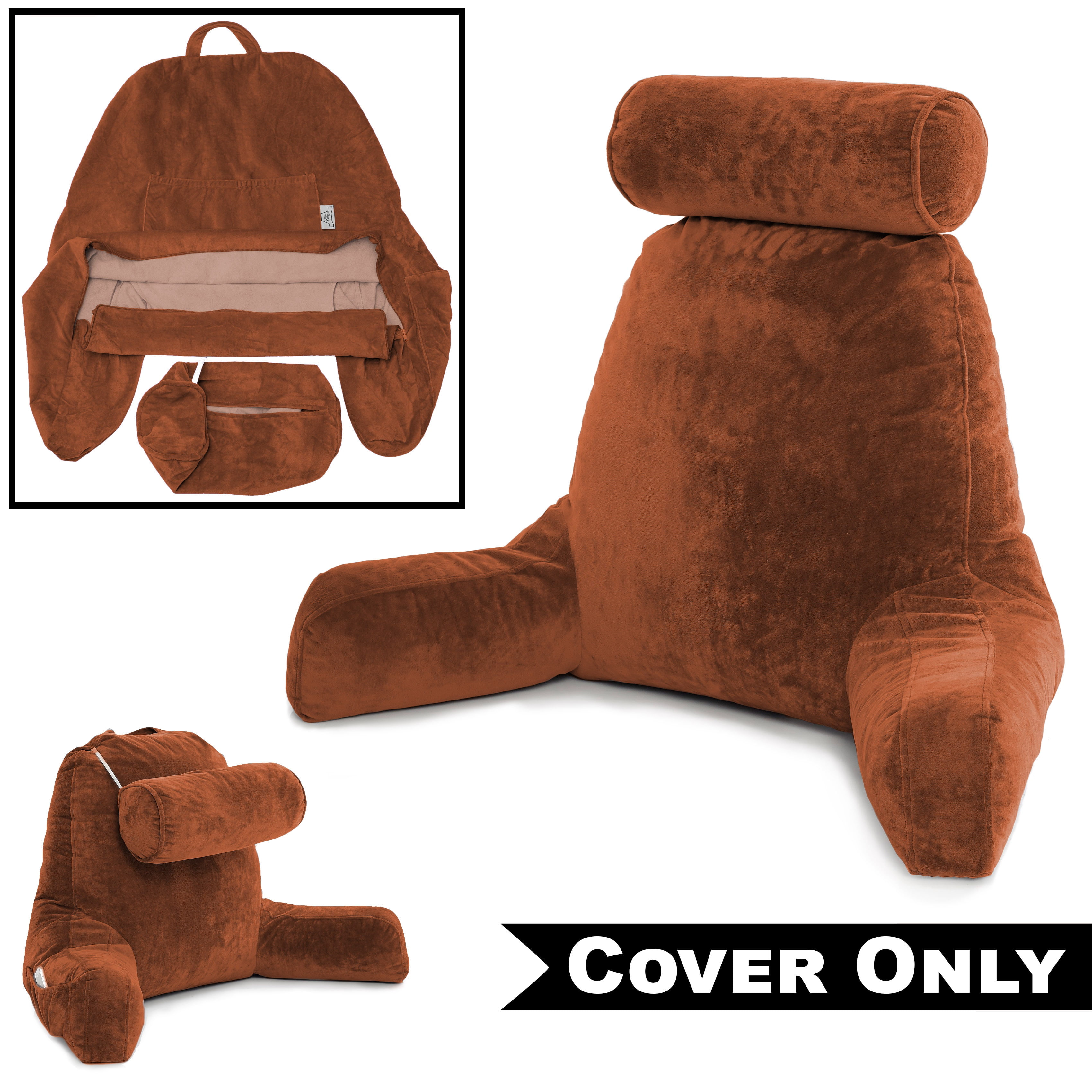 Husband Pillow Cover Bed Rest Reading Pillow Replacement Cover Tan Walmart Com Walmart Com
