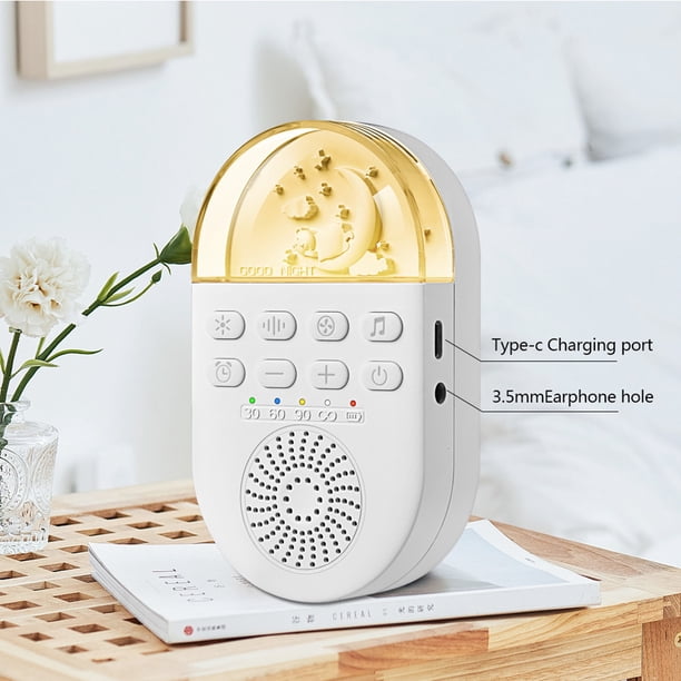 Baby Sleep Machine Ruido Máquina Relajación para Dormir Viajar en Casa Blanco