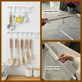 Kitchen Utensil Racks Rail Wall Mounted Utensil Hooks Rack Sliding