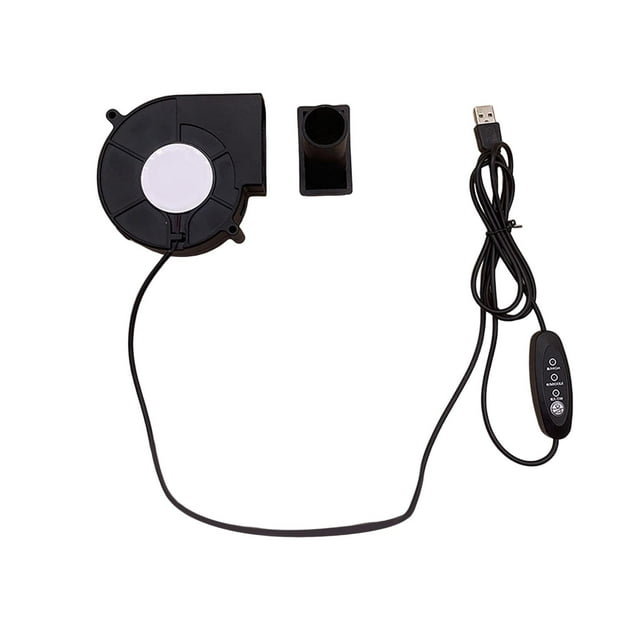Almencla Souffleur de BBQ 5V Multi-Usage Ventilateur de BBQ Électrique Ventilateur Ventilateur de Cuisson Portable pour le Camping USB Réglable Ensemble B