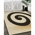 thumbnail image 3 of Ahgly Company Tapis Rond Lavable en Machine Intérieur Transitionnel Blond Doré Or, 6 Pieds Rond, 3 of 7