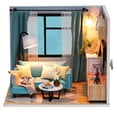 thumbnail image 2 of 1:24 Miniatura con Muebles Ensamblaje para Casa de , Decoración para Hogar Escritorio perfke Casa de muñecas de madera de bricolaje, 2 of 9