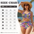 thumbnail image 5 of XYZCANDO 80s Hippie Flowers Couple Matching Beach Set Men's Board Shorts & High Waisted Tummy Control Women's Bikini Set Hawaiian Style Vacation Swimwear His and Hers Beach Outfit, 5 of 6