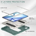 thumbnail image 2 of Dteck Case for iPad  Air 11 inch 2025/2024,Heavy Duty Silicone Case 3-Layer Protection Built-in Pencil Holder Shockproof Kickstand Cover for iPad  Air 11-in. M3/M2,Emeraldgreen, 2 of 5