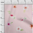 thumbnail image 1 of oneOone Georgette Viscose Fabric Flower & Leaves Watercolor Print Fabric By The Yard 42 Inch Wide, 1 of 4