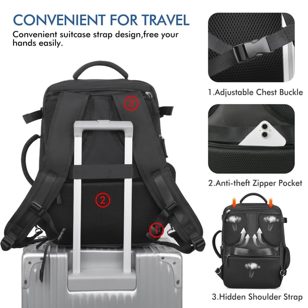 black nylon travel duffel bag WITZMAN Duffel Bag Nylon Large Gym Weekender Bag With Shoe Compartment Black