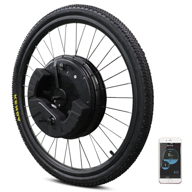 iMortor 3 Kit de Conversión de Ebike con Batería, Motor Delantero de 36V 350W, Tamaño de Rueda de 26" con Llanta y Rin, Kit Completo de Bicicleta Eléctrica Versión Bluetooth con Acelerador, V /