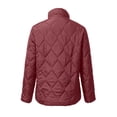thumbnail image 4 of Manzbdm Women's Diamond‑Quilted Lightweight Jacket, Stand‑Collar Zip‑Up Short Padded Coat with Pockets, Casual Outerwear for Fall Winter, 4 of 8
