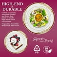 thumbnail image 3 of Elegant Disposable Plastic Dessert Plates 120 Pcs, 7.5" Heavy Duty Fancy White with Gold Appetizer Salad Plates For Wedding, Birthday Party Plates, 3 of 6