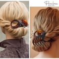 thumbnail image 2 of Parcelona French Tortoise Shell 3" Medium Hair Claw Clips for Women Hair - 2 Pcs, 2 of 8