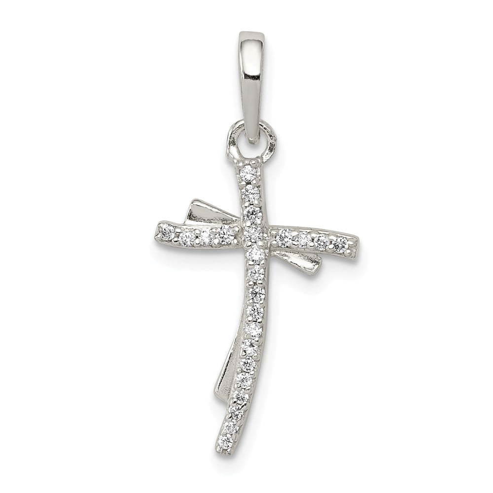 Sterling Silver Jewelry Pendants & Charms Polished CZ Pendant