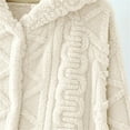 thumbnail image 2 of Plus Size Robes for Women Fleece House Coat Oversized Soft Women's Sleepwear Spa Womens Bathrobe Beige, 2 of 5