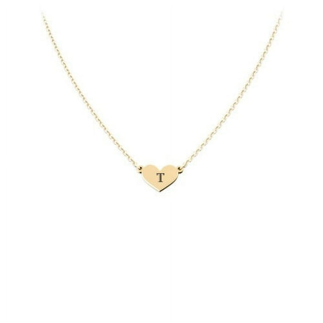 Engravable Heart Charm Necklace