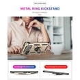 thumbnail image 2 of For Google Pixel 6 Pro Case, Ring Holder Kickstand Full Body Shockproof Magnetic Car Mount Hybrid Rugged Protective Phone Cover, Gold, 2 of 8