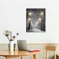 thumbnail image 2 of GOSMITH  16 x 12 Inch Christmas LED Wall Canvas Art Home Decor, Light Up Battery Operated Snowy Winter Scene, Winter Path, 2 of 4