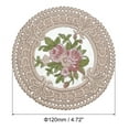 thumbnail image 2 of 6 Pcs Cloth Coasters for Drinks,Happon Vintage Floral Place Mats, Embroidery Craft Coasters,Heat-Resistant Fabric Tablemat for Wedding Party Decoration, 2 of 6