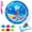 Circle*1pcs, variant on Pet Water Sensory Mat for Cats, Anti-Scratch Leak Proof Water Sensory Play Mat with Floating Fish, Thickened Cat Water Bed Toy for Exercise & Hunting, Tummy Time for Kittens and Dogs