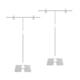 thumbnail image 1 of 2 soportes ajustables para carteles en forma de T con clip, resistentes soportes de acero para publicidad, expositores y tiendas minoristas., 1 of 8