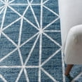 thumbnail image 6 of Unique Loom Matrix Trellis Collection Area Rug - Geometric (5' 3" Square Blue/Light Blue), 6 of 10